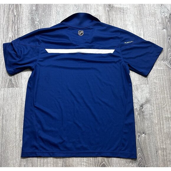 Reebok Tampa Bay Lightning NHL Men Large Center Ice Speedwick Performance Polo S - Picture 7 of 9